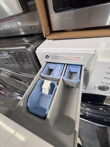 }gas LG white washer & gas dryer set front load stackable or side by side  27” in used Gas  used-Refurbished #GWD46B