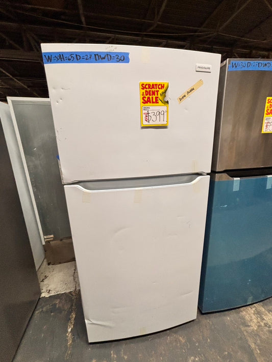 >Open box 📦 New S/d -Frigidaire
30” in. Top Freezer Refrigerator in white color  #RFW55B