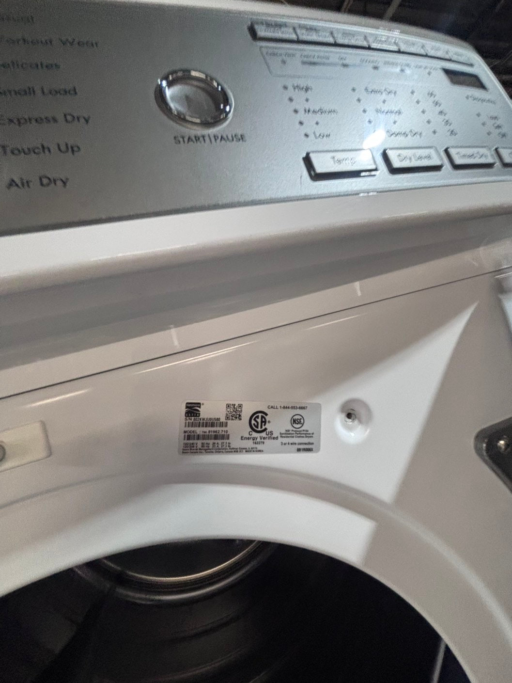 >*special🔥used great condition 29”refurbished kenmore washer & dryer set white color ,electric front load jumbo size stackable or side by side stainless steel drum 29" #WKM5S9B