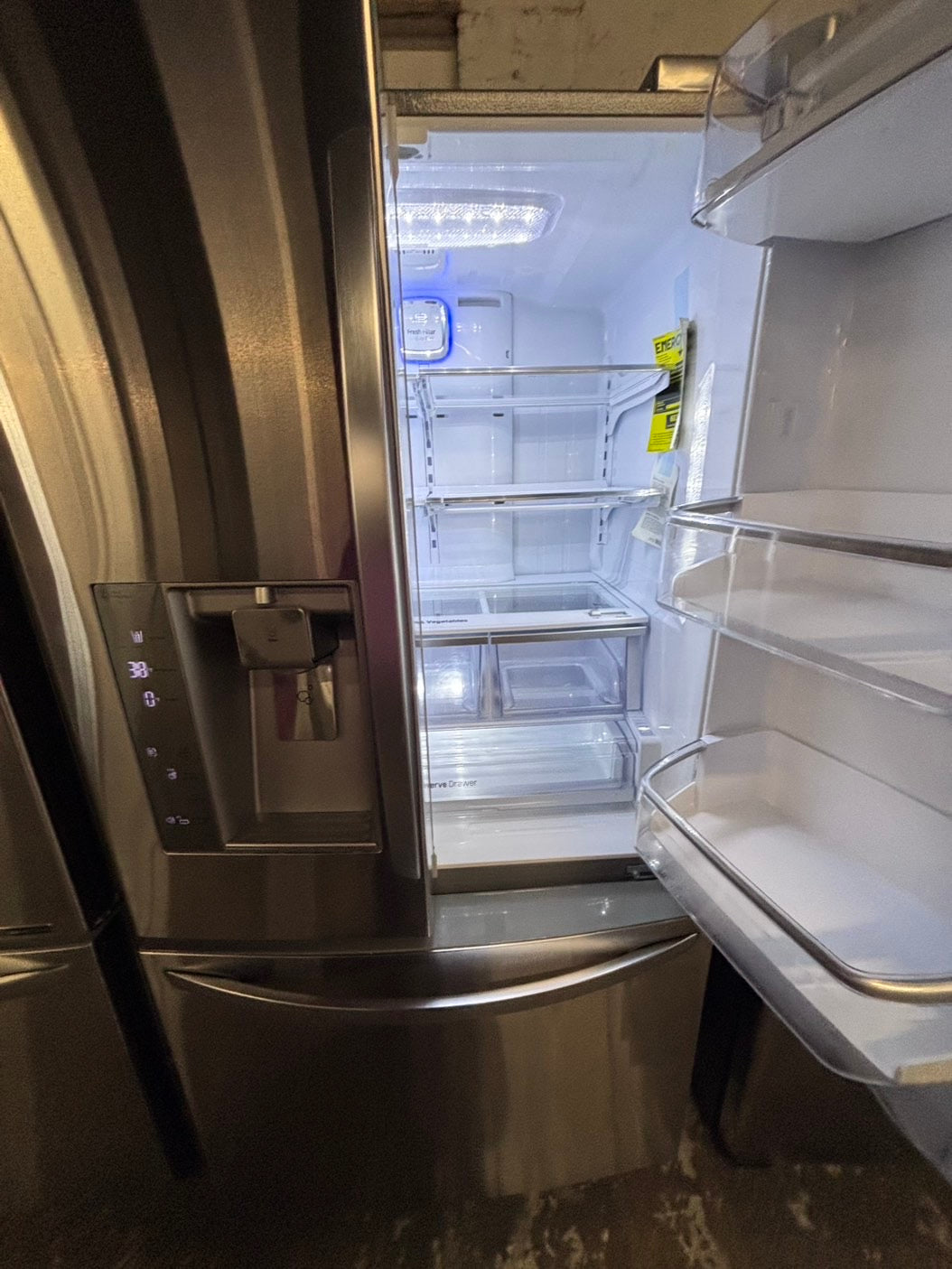 >LG French door Refrigerator counter depth stainless steel w/ ice water dispenser 36" #RTA24B