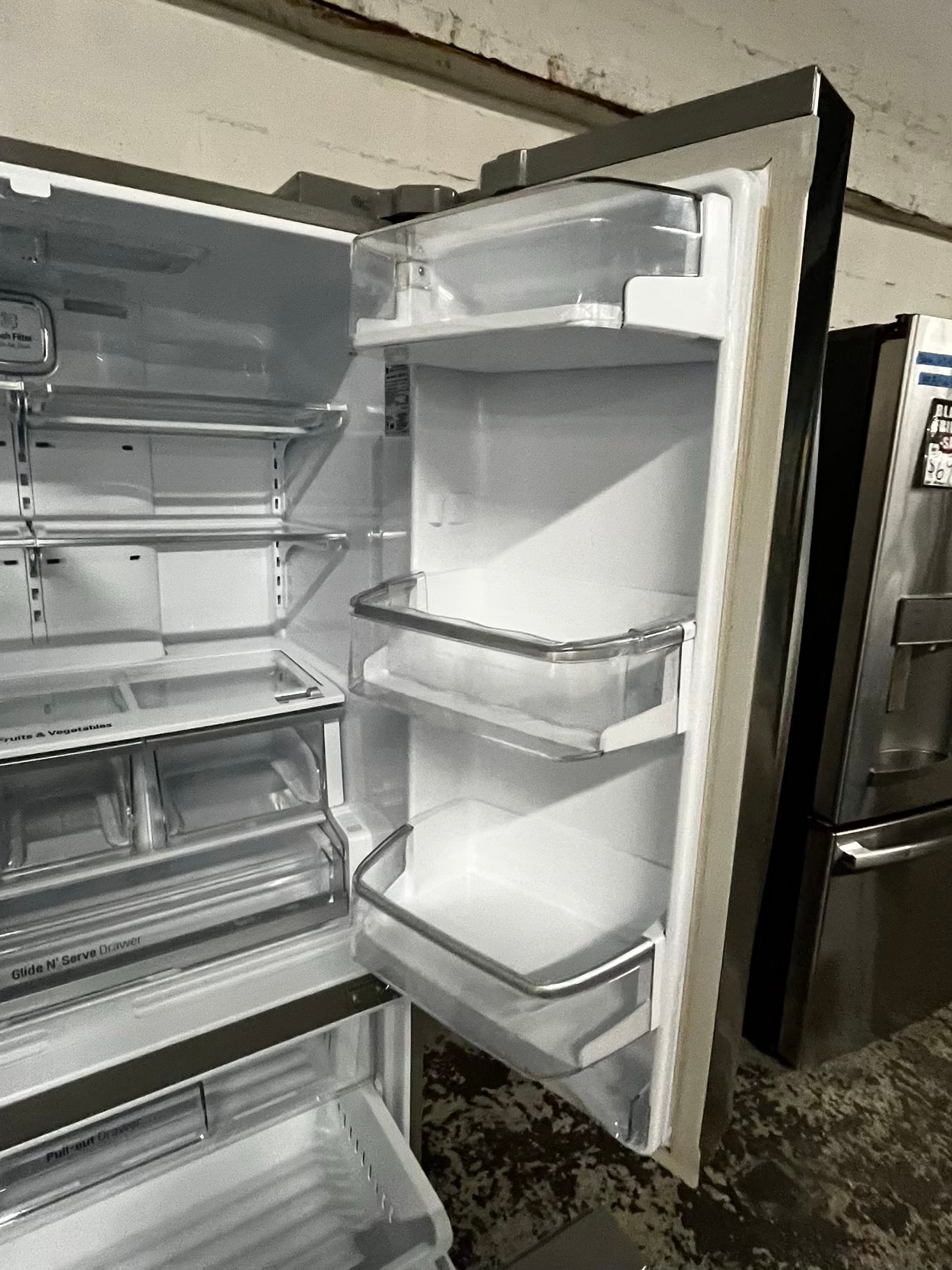 🎄 LG French door Refrigerator counter depth stainless steel w/ ice water dispenser 36" #RF79349B