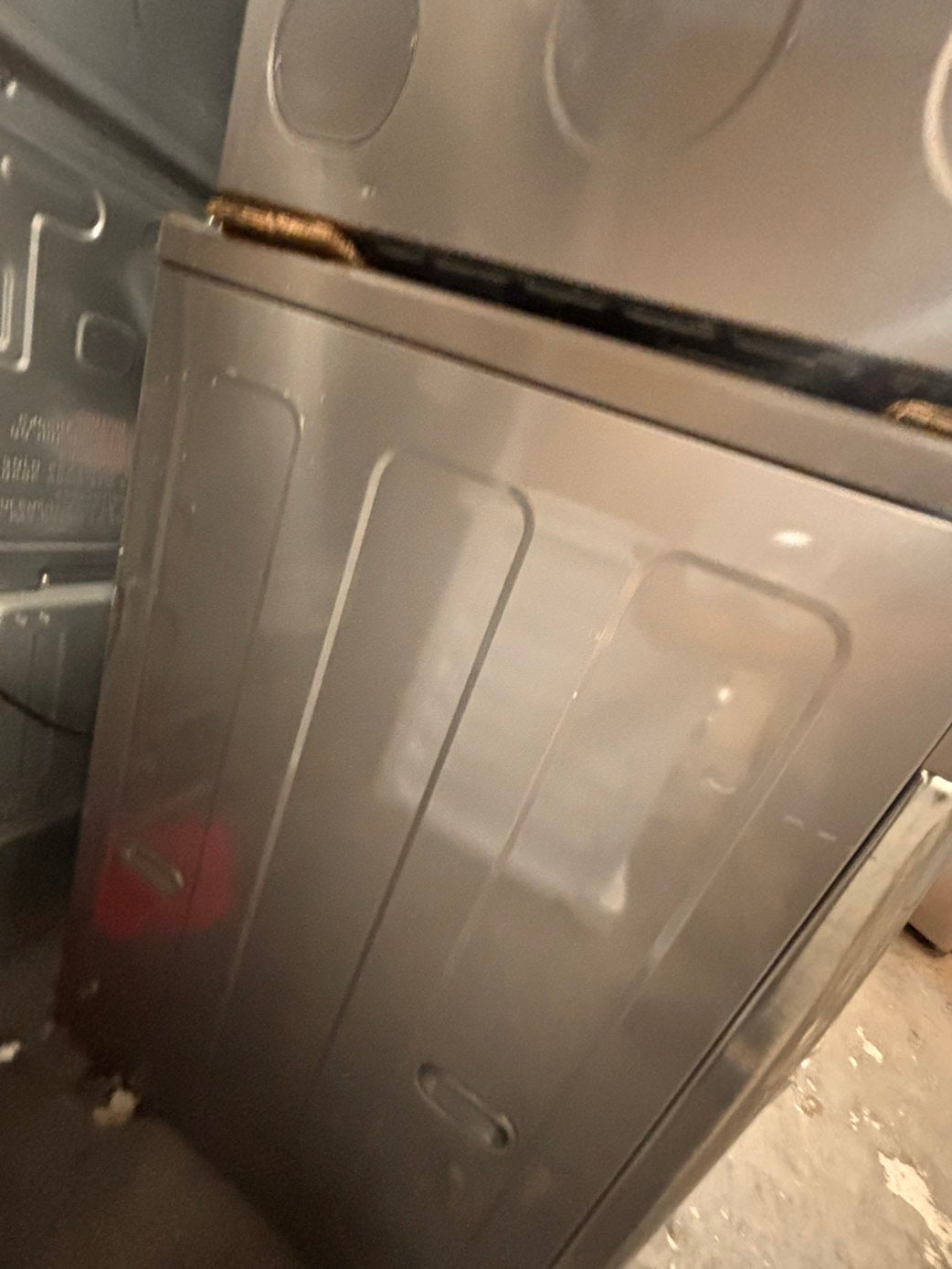 >*Used-great conditions refurbished LG steam washer 4.5cu ft & electric steam dryer 7.5 cu ft large capacity set electric 220v front load stackable or side by side - sensor dry He in silver-gray  #WR15SET