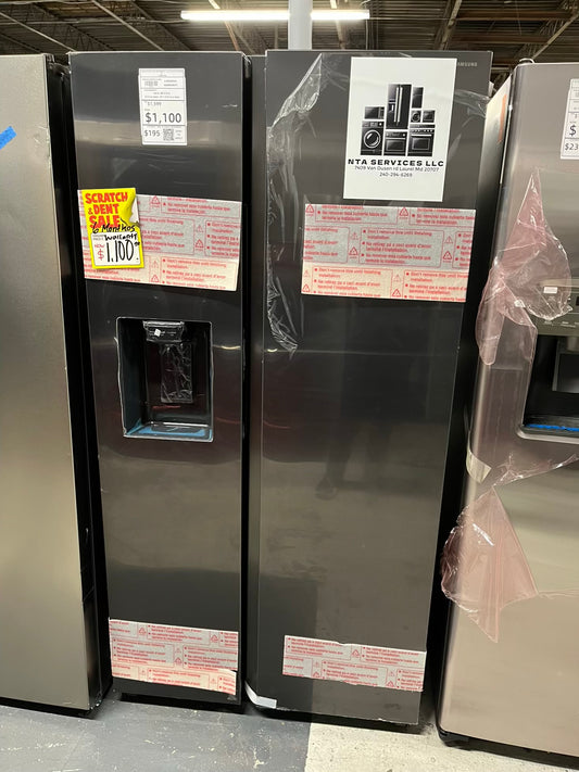Open Box 📦 Samsung side x side  Refrigerator slate stainless steel w/ice water dispenser  - Item number #RF651HB 36” in