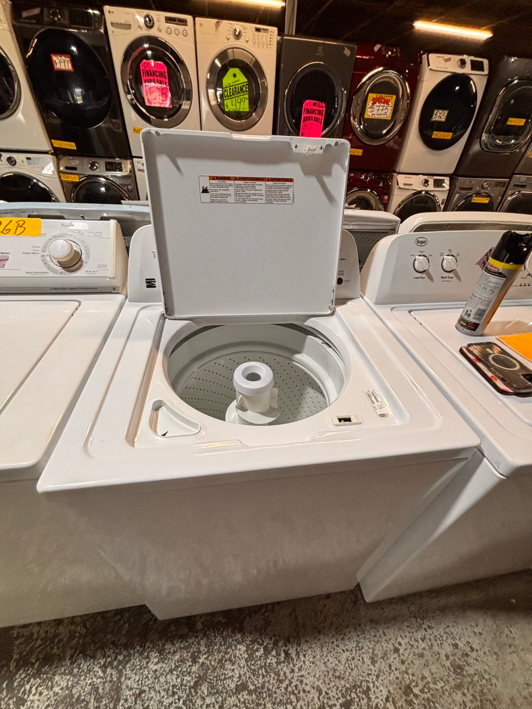 >*Kenmore Top load washing machine w agitator 27" in good condition,used like new -Refurbished #WTKV43B