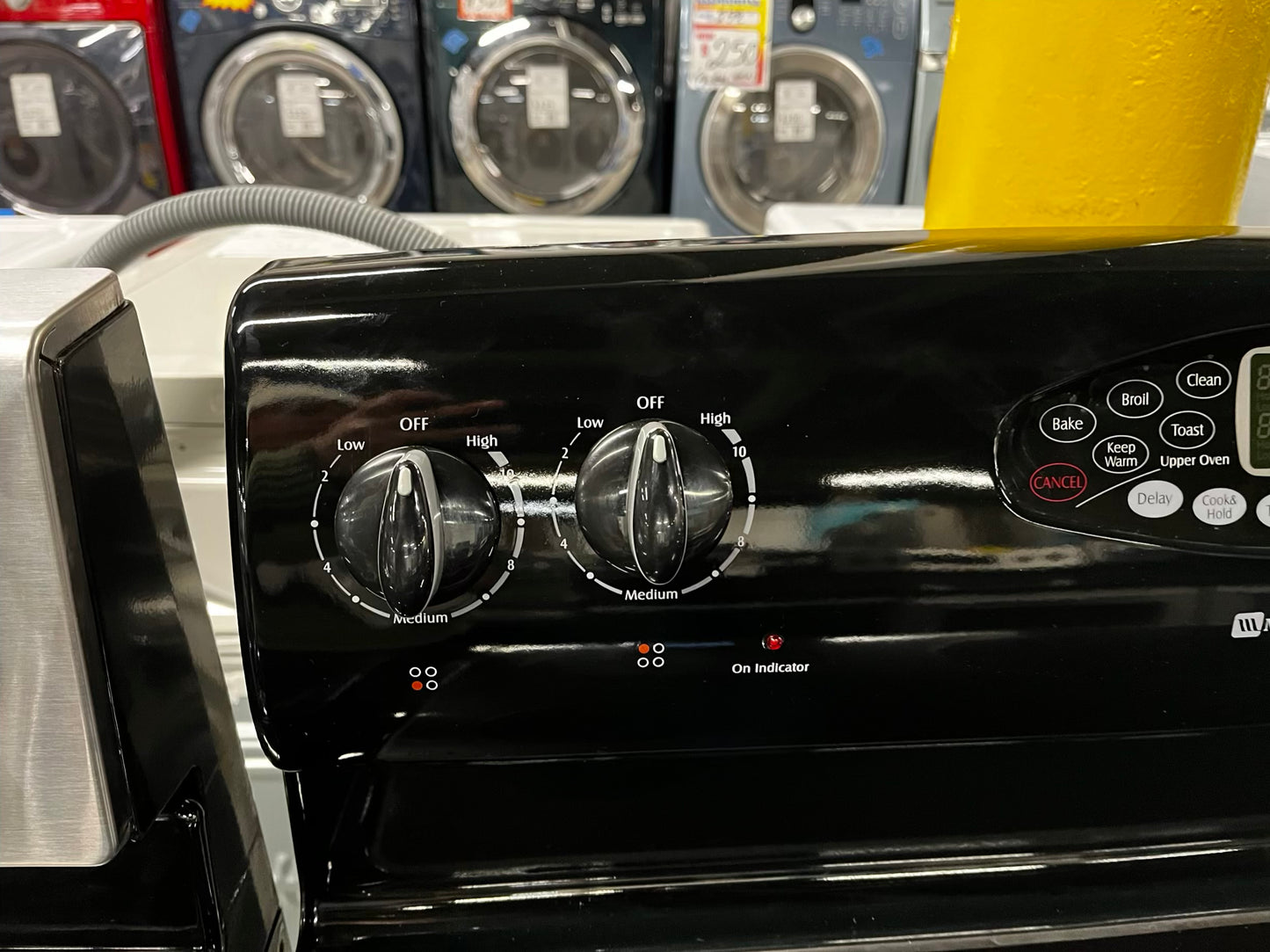 🎉 BLACK FRIDAY ⚡️ Maytag glass top electric range 220v double oven 4 burner  Refurbished  bake Broil toast self clean in black 30" #RE8943KB