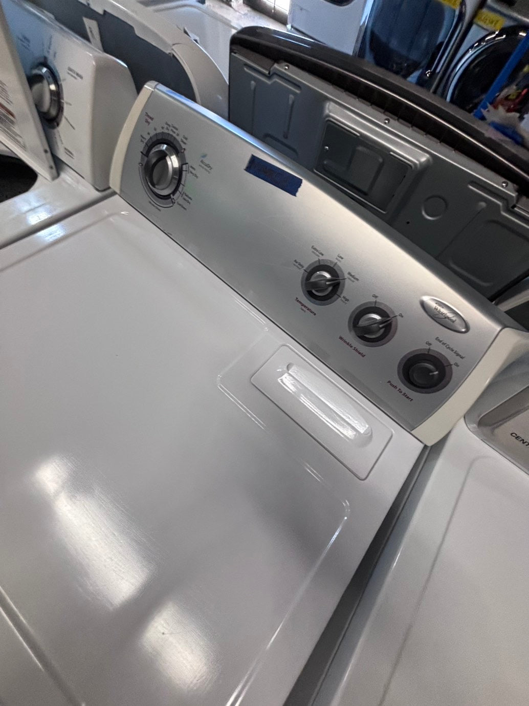 >*July 4th sale🇺🇸whirlpool top load washer large capacity with agitator  & electric dryer 220v  set top load side by side #MST23YB