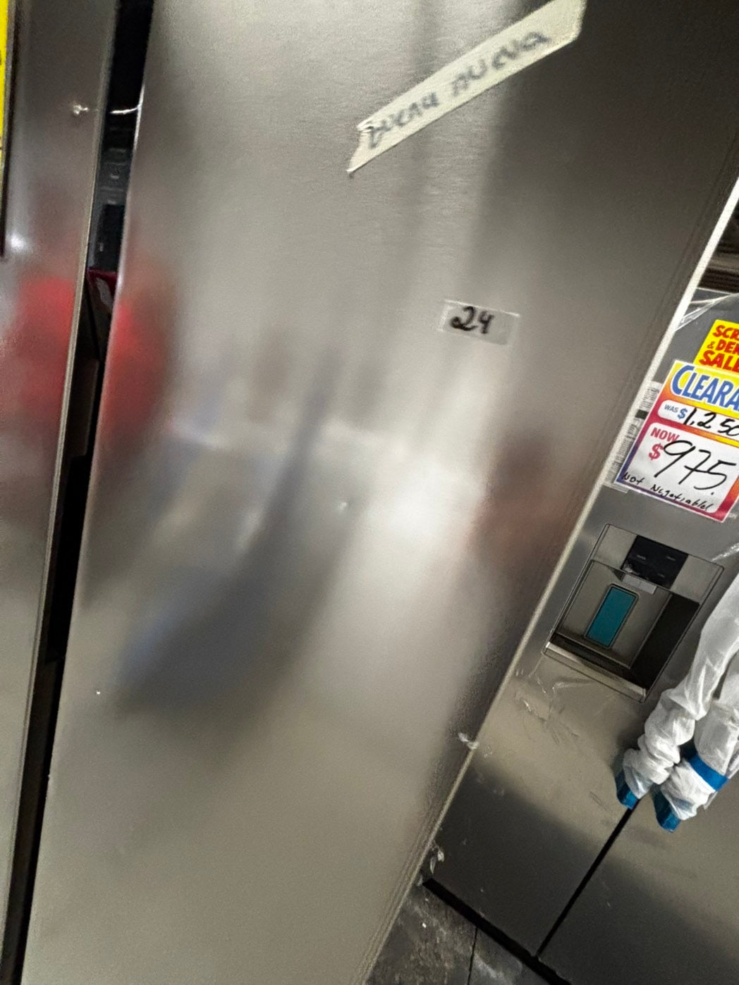 Open box | Scratch & Dent Frigidaire counter depth side x side refrigerator stainless steel w/water & Ice dispenser 35.5" 2”wide   21.4cu.ft. #RF225CB