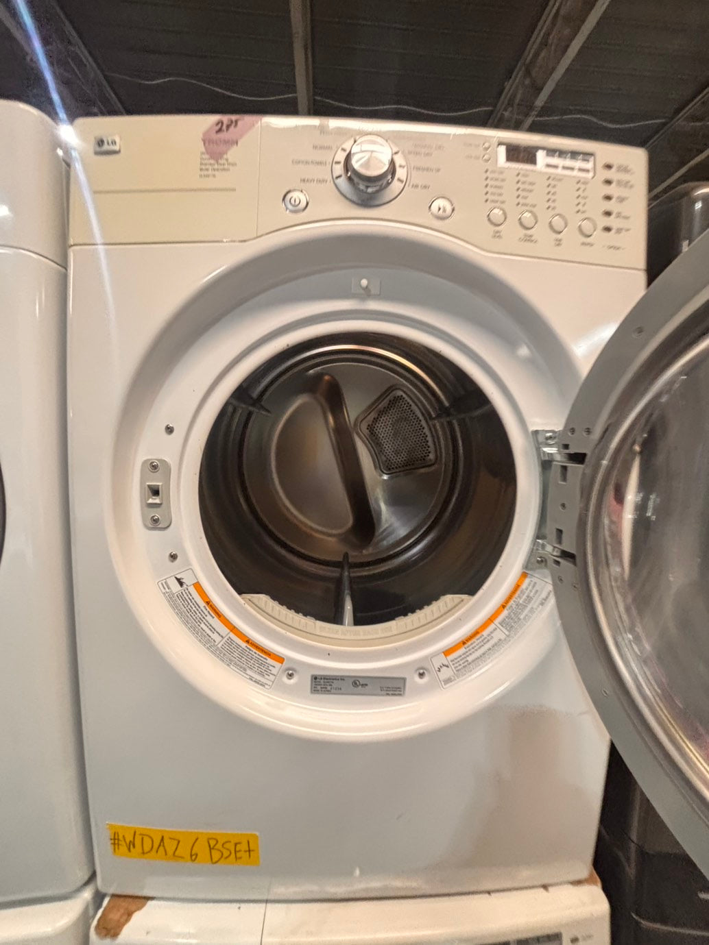 >* special🎉LG washer & dryer set electric 220v front load stackable or side by side - sensor dry in white  #WDAZ6SET
