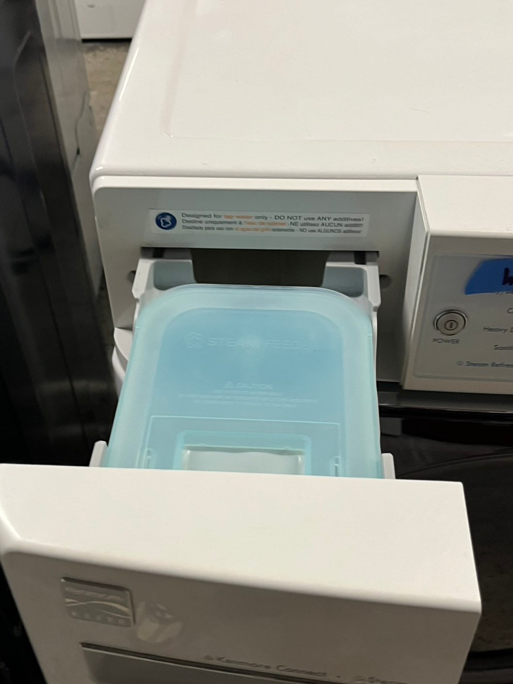 -Kenmore Steam Dryer front load stackable electric 220v dryer in white 27" #EDKN12B