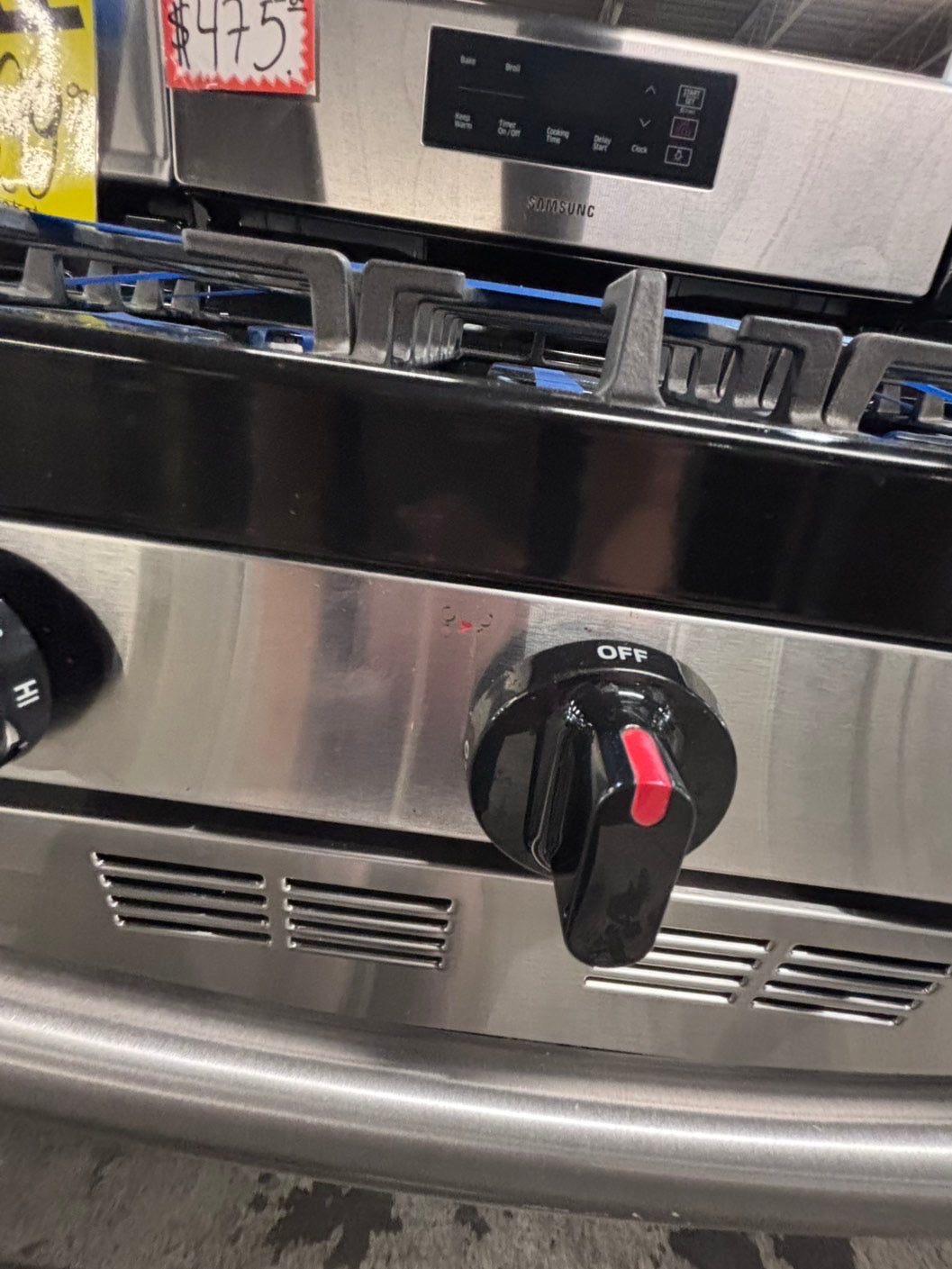 >*samsung Gas range 5 burner convection oven bake ,broil Hi/Lo self clean in stainless steel used-Refurbished 30” #SSY46B