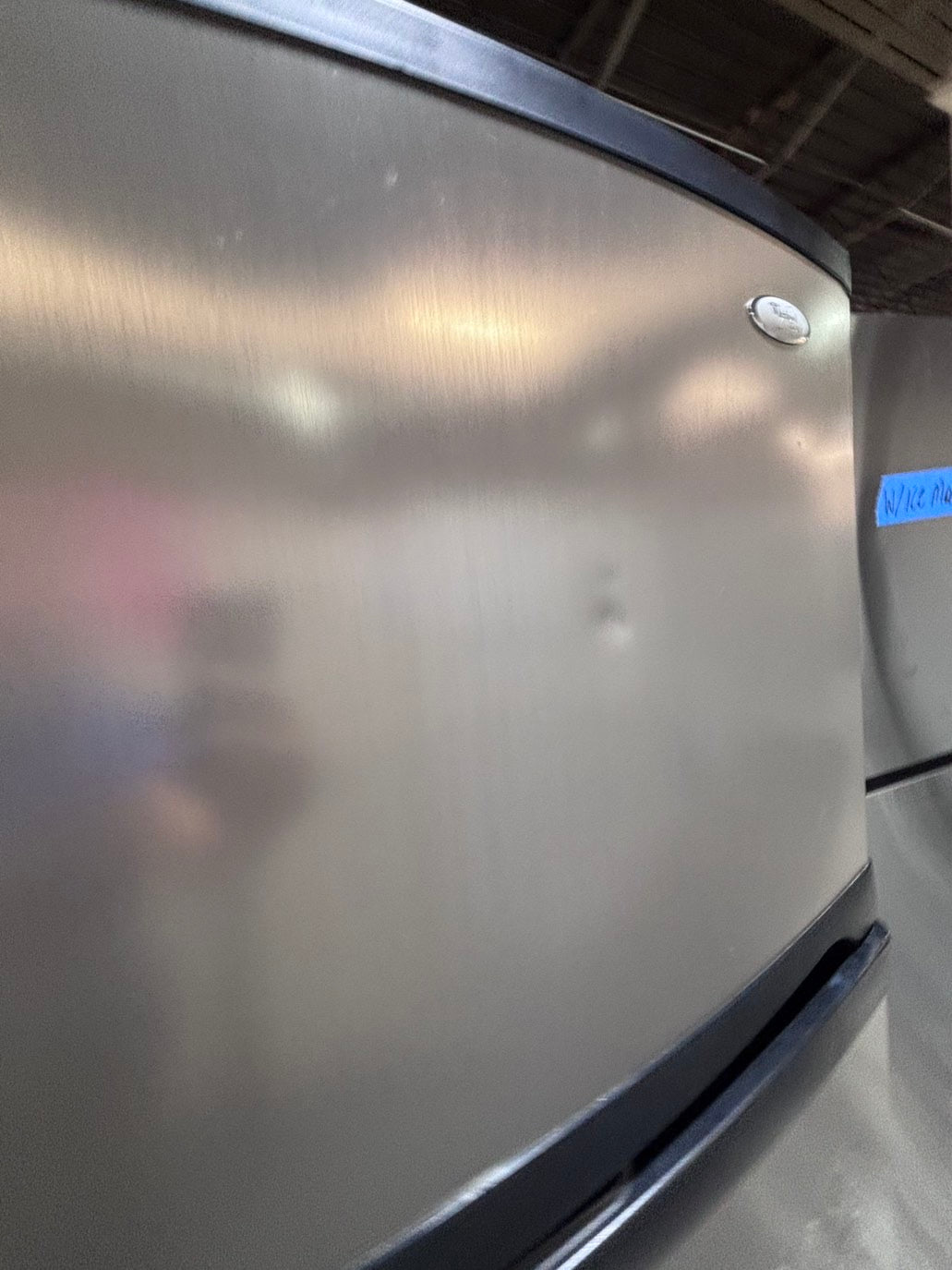 >*special🔥Whirlpool stainless steel top freezer refrigerator with ice maker inside used-refurbished 30" #RFT3SB