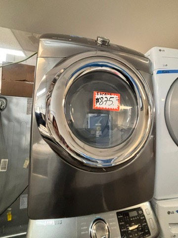 >Samsung steam washer 4.5 cu ft & dryer 7.5 cu ft set electric steam 220v front load stackable or side by side - sensor dry He silver color  #WRT46BL