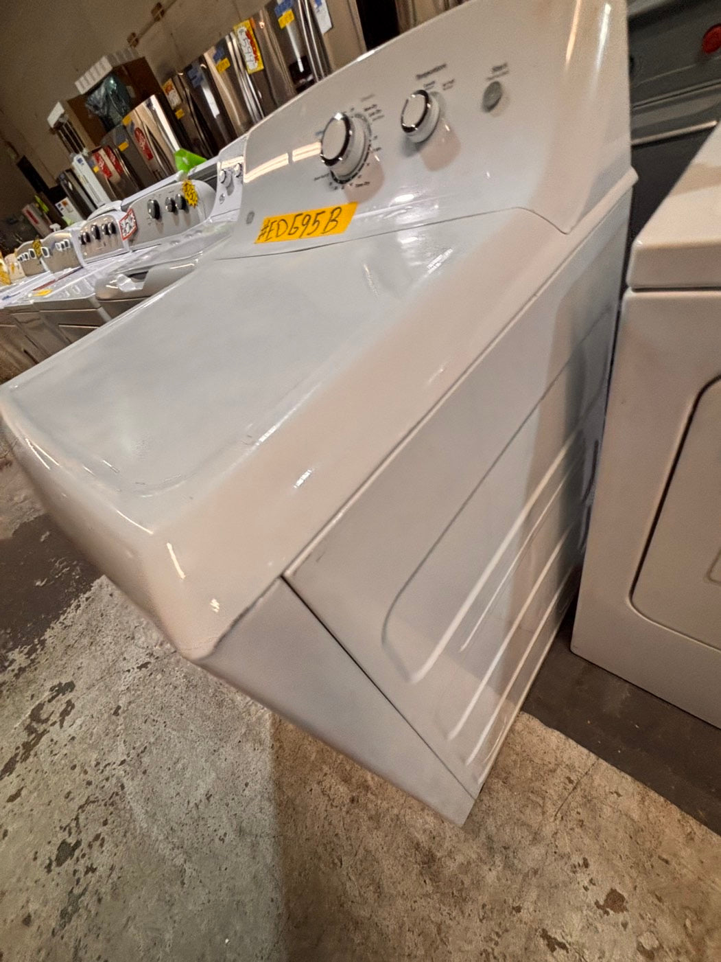 >*GE white  top top load washer with agitator  large capacity & dryer set electric 220v side x side top load stainless steel drum white color used-refurbished #GWD9ABB