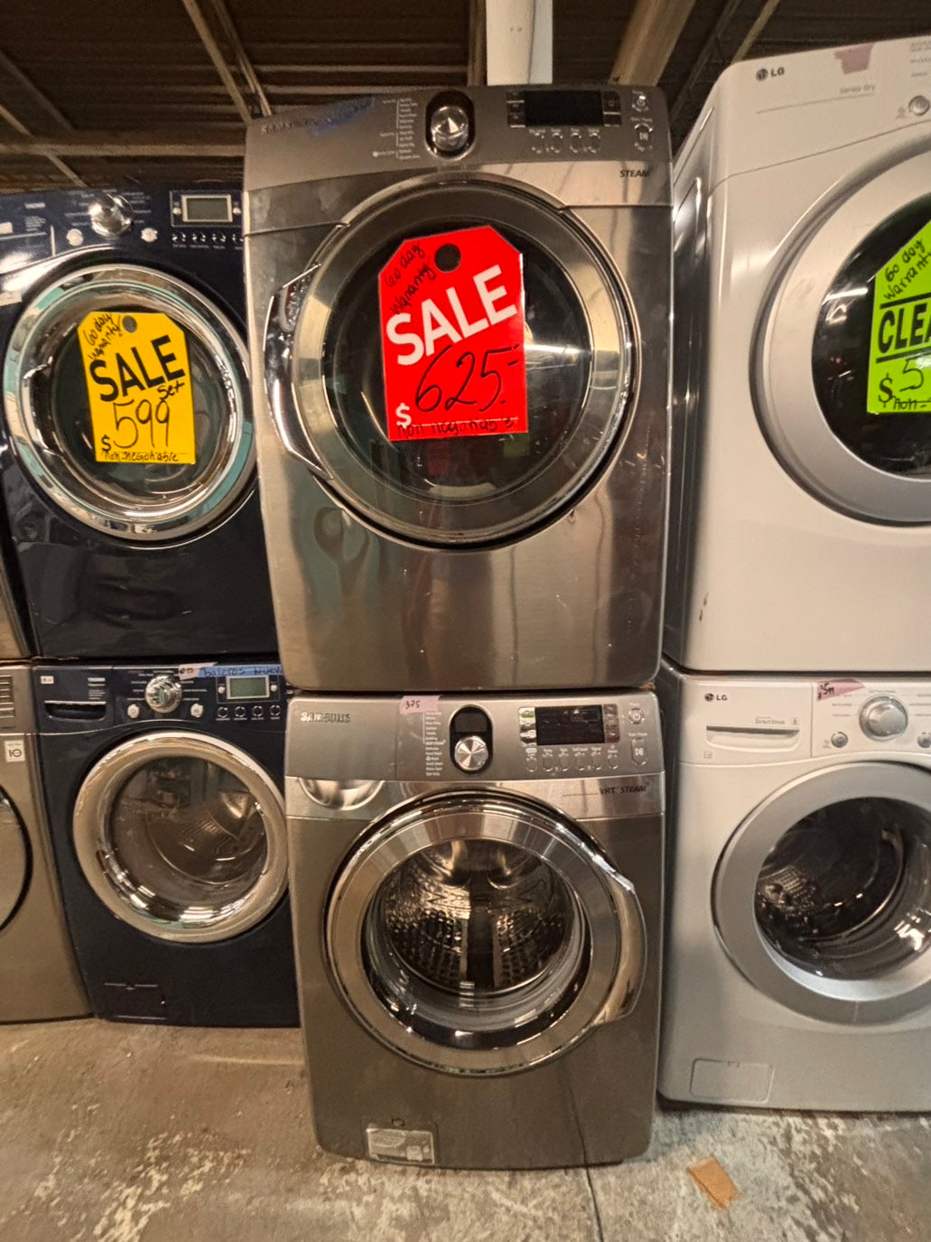 SALE🔥SAMSUNG front load washer large capacity & dryer set electric 220v front load stackable or side by side - in silver,gray #WGS4TSET