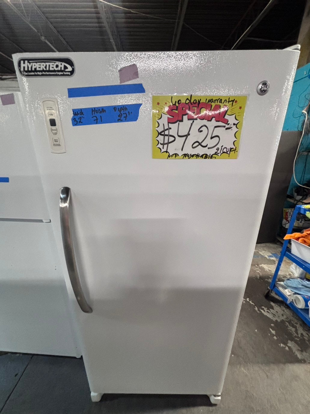 >>GE up-right freezer white 21 cu.ft Refurbished-used #RFF20CZ1B