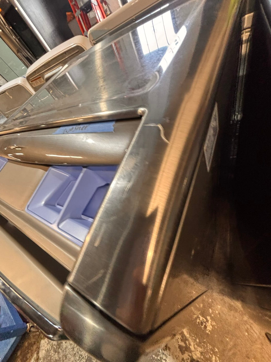 }} gray used washer & new open box dryer LG mega capacity gray front load  stackable or side by side  29” wide , used-Refurbished #MCP21WB