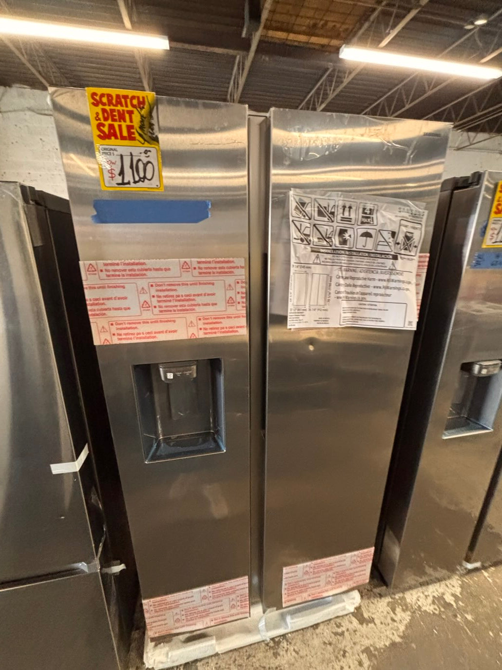 }}New open box 📦 Samsung - 26cu. ft. Side-by-side full size fridge Stainless Steel
#FS26AGTB