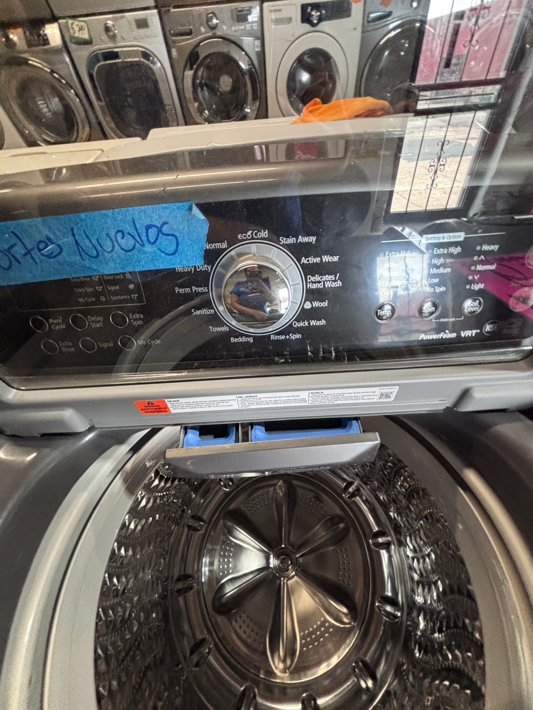 } Samsung dark gray color , Top load washer  Large capacity stainless steel Drum working 💯  with warranty ! used,refurbished #SAYZ912B