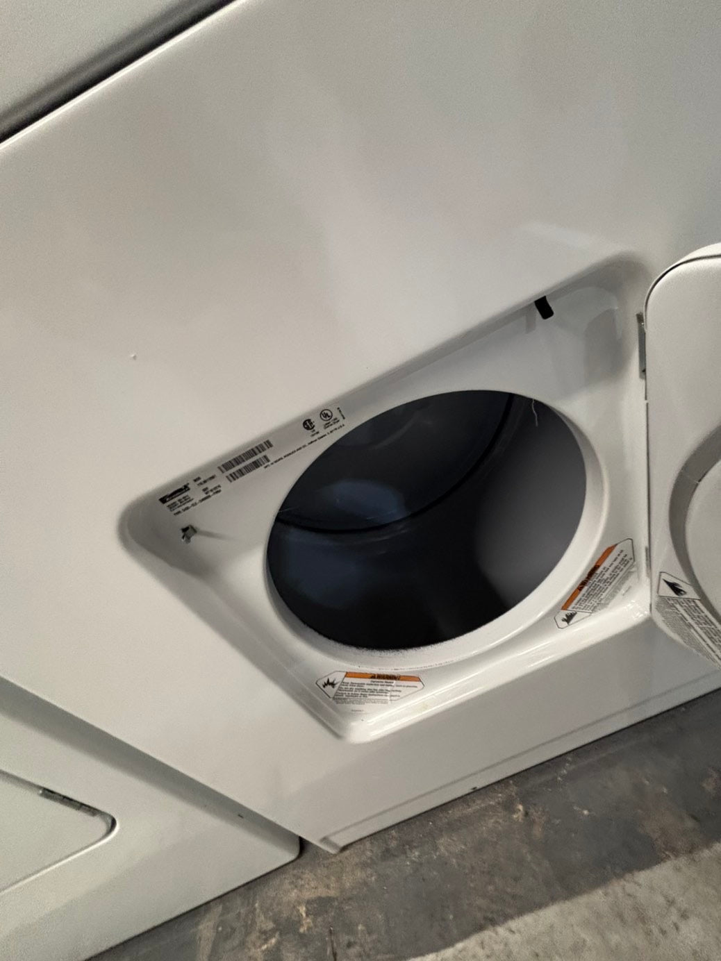 >*kenmore flat back side x side extra large capacity electric 220v dryer  29” wide 26”in Depth ,used -Refurbished #EDFW35B