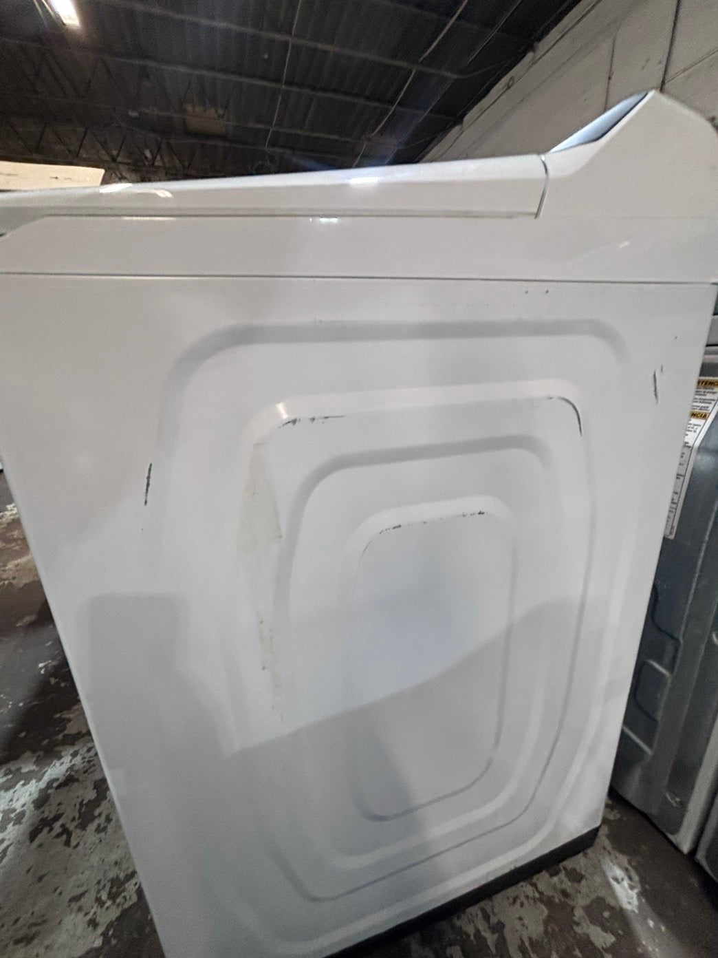 >*samsung extra Large capacity white color Top load washer Drum stainless steel used,refurbished #SWQR57B
