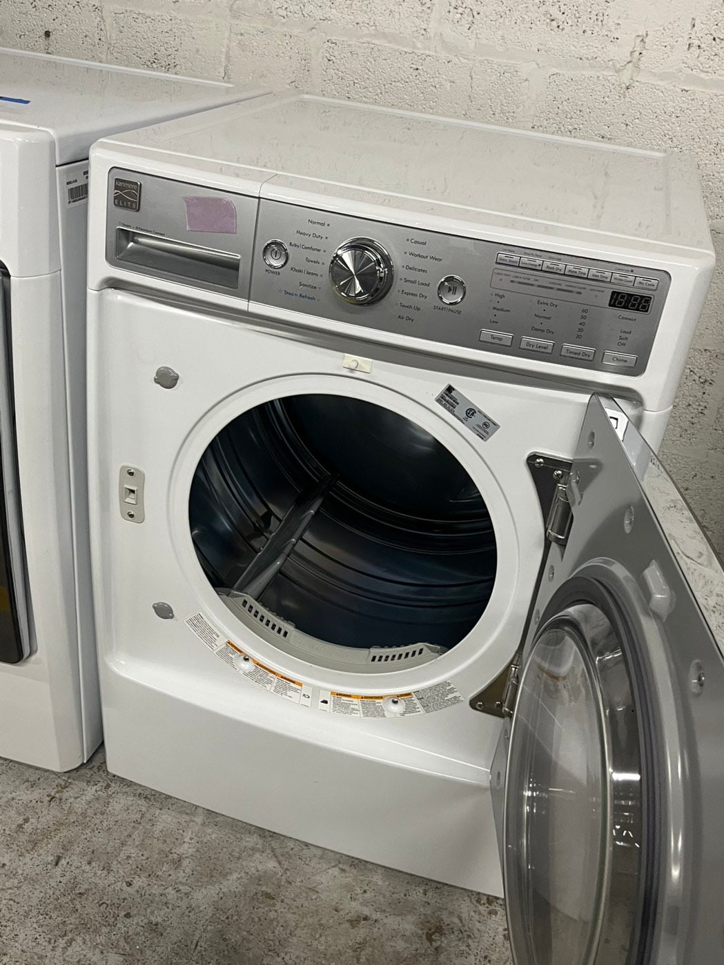KENMORE front load washer and electric dryer set  stackable or side by side in white refurbished #KMFH23BB
