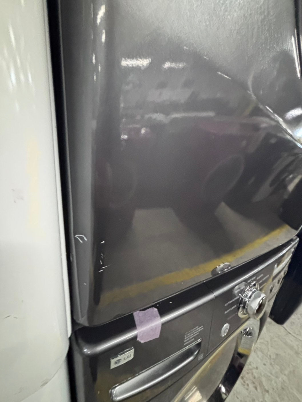 >💥LG washer 4.0 cu ft & dryer 7.5 cu ft set electric 220v front load stackable or side by side - sensor dry He in gray used-refurbished #WDHL44B