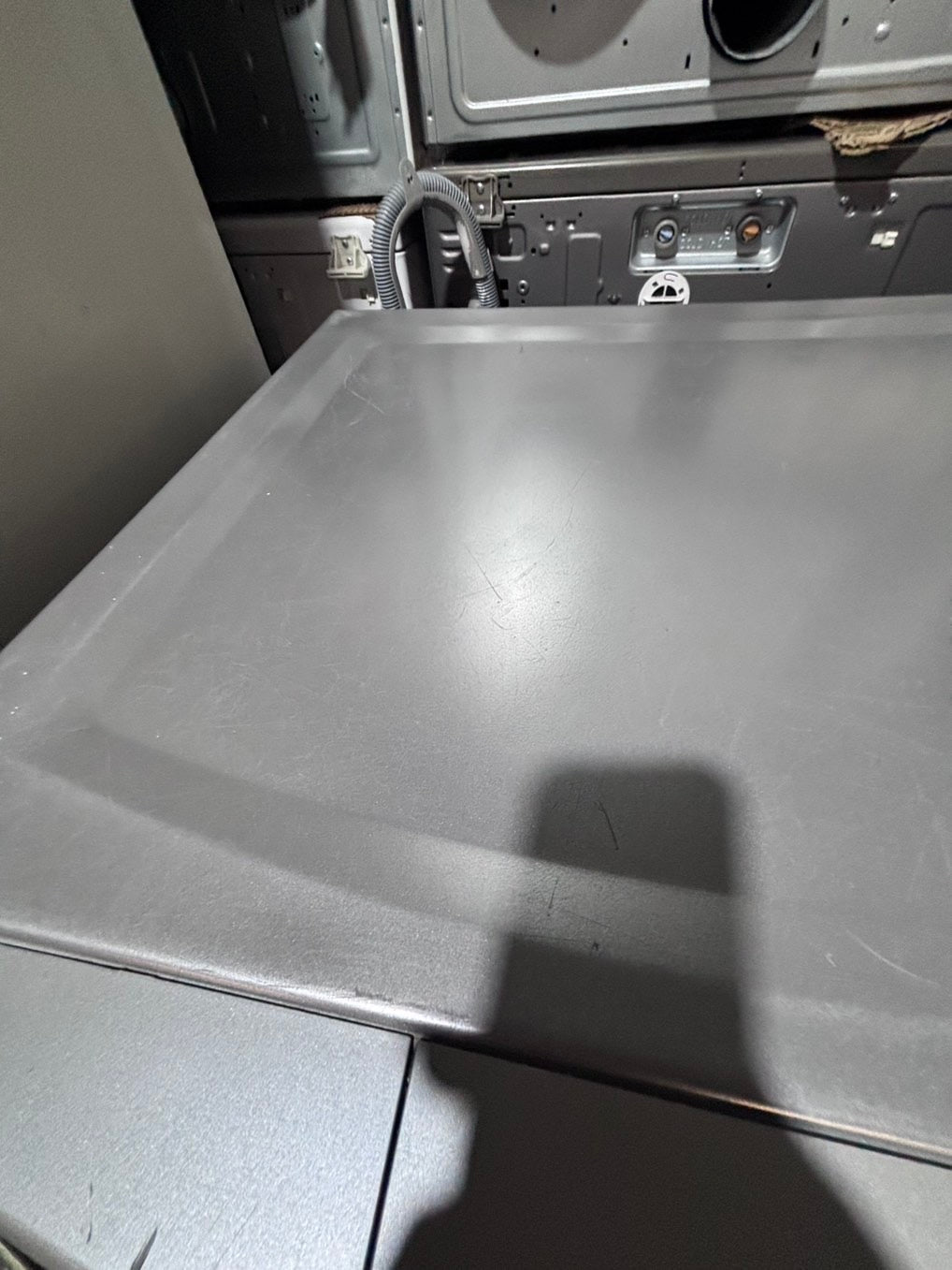 >*whirlpool sensor Dry front load stackable electric 220v dryer in gray color used-refurbished 27" #DWG7G6B