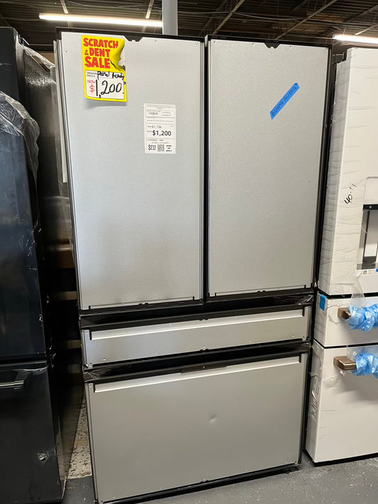 Open Box 📦 | Scratch & dent - Samsung 36 Inch panel ready Smart 4-Door French Door Refrigerator 29 cu. ft. Beverage Center, FlexZone™ Drawer, Dual Auto Ice Maker, Twin Cooling Plus, Wi-FI Enabled, ENERGY STAR® #RF841YB