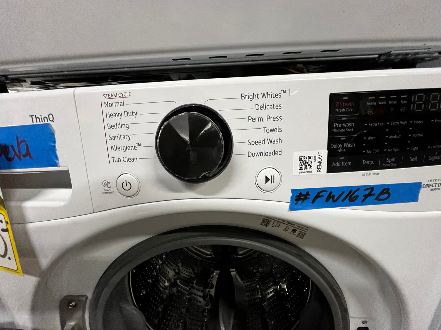 -Open Box 📦 Scratch & Dent 4.5 cu. ft. Ultra Large Capacity Front Load Washer - White WM4000HWA & 7.4 cu. ft. Large Capacity Front Load Electric Dryer - White DLEX4000W Set / stock number #WD7714AB