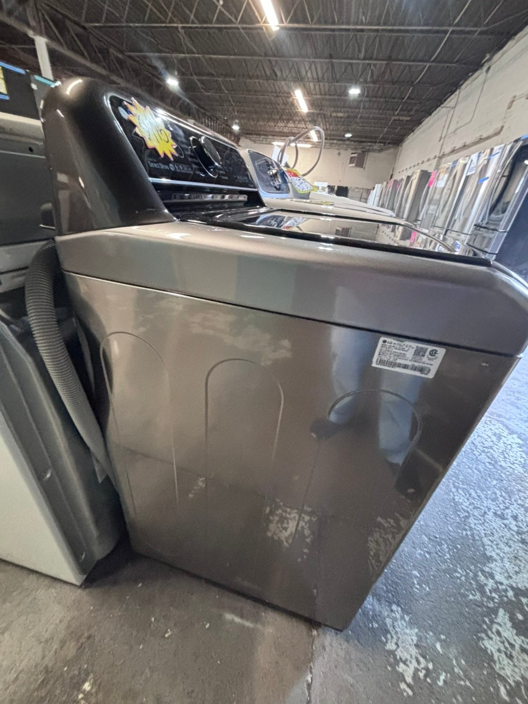 >>LG gray Large capacity Black  Top load washer Drum stainless steel refurbished #SWLR59B