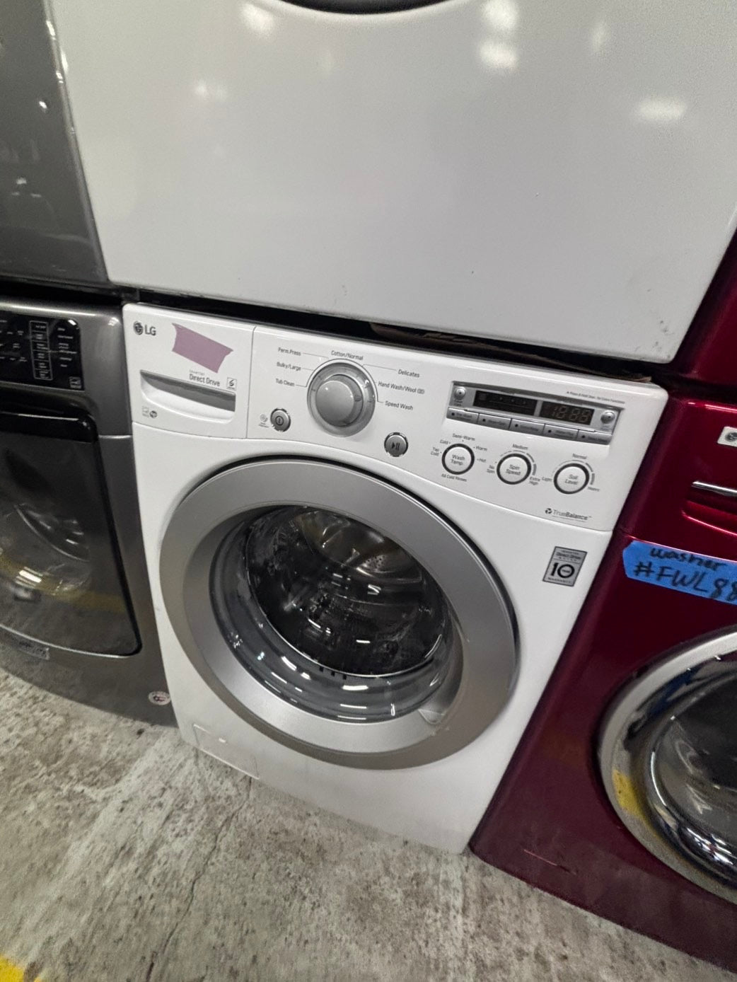 >*LG washer & dryer set electric 220v front load stackable or side by side - sensor dry in white #WLS11D6B