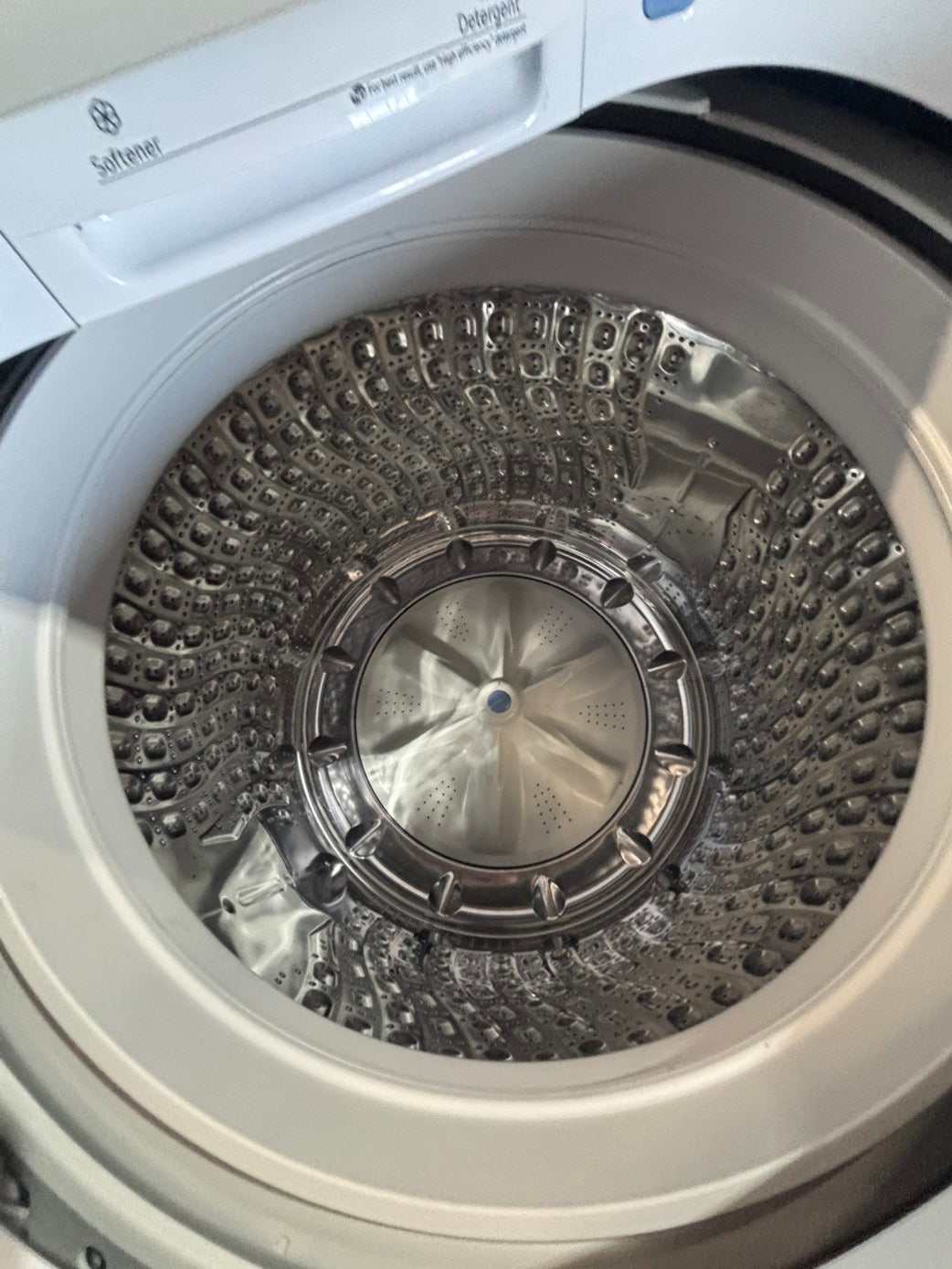 >*july 4th sale 🇺🇸samsung white  top top load washer large capacity & dryer set electric 220v side x side top load stainless steel drum white color used-refurbished #WSWA8B