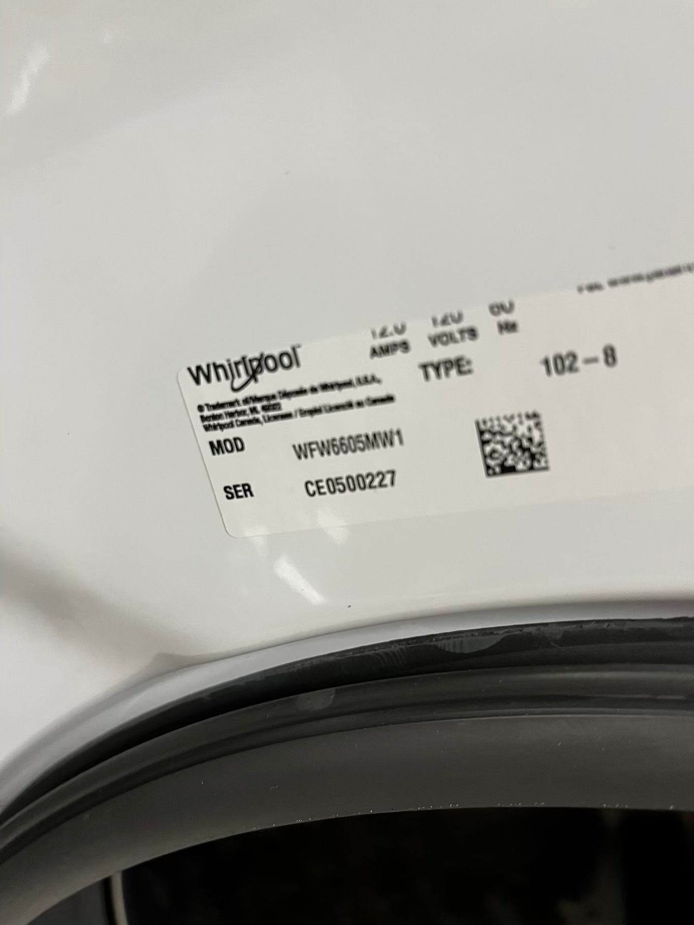 Open Box 📦 scratch & dent - Whirlpool 5.0 cu. ft. High Efficiency White Stackable Front Load Washing Machine with Load & Go XL Dispenser #WM132TB