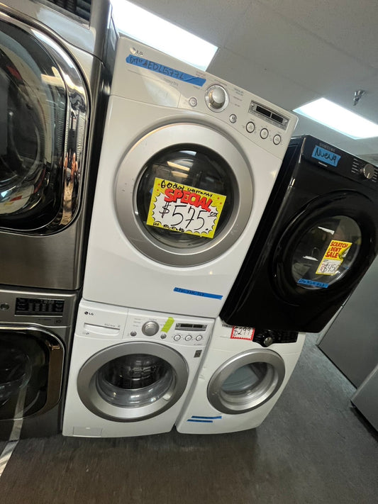 =💥special sale 💥LG washer 4.0cu ft & dryer 7.5 cu ft mix & match set electric 220v front load stackable or side by side - sensor dry in white #WSDE34B