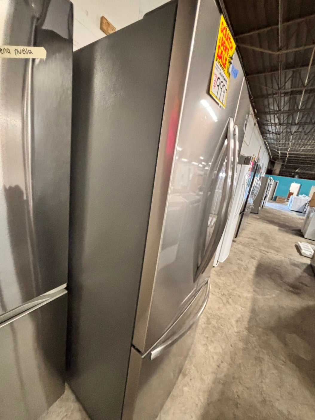 >frigidaire Open box 📦 New S/d 31.5 in. 18 cu. ft. Counter Depth French Door Refrigerator in Fingerprint-Resistant Stainless Look       #RYFG18LB