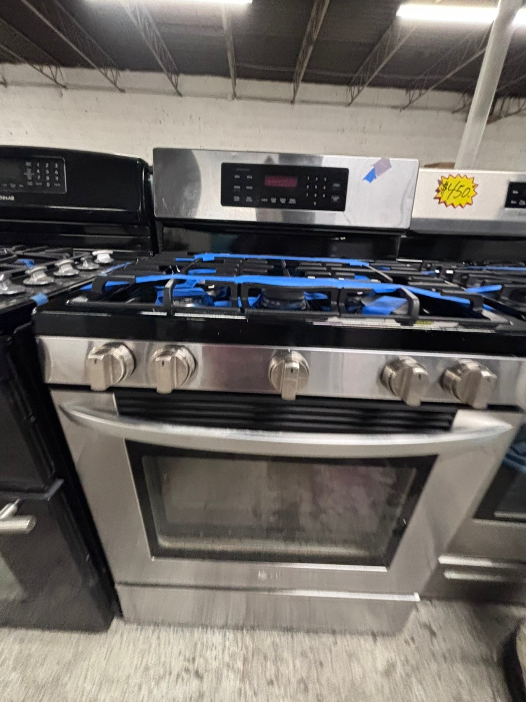 >LG convection oven Gas range 5 burner stainless steel bake broil  -used-Refurbished 30” #GR967B