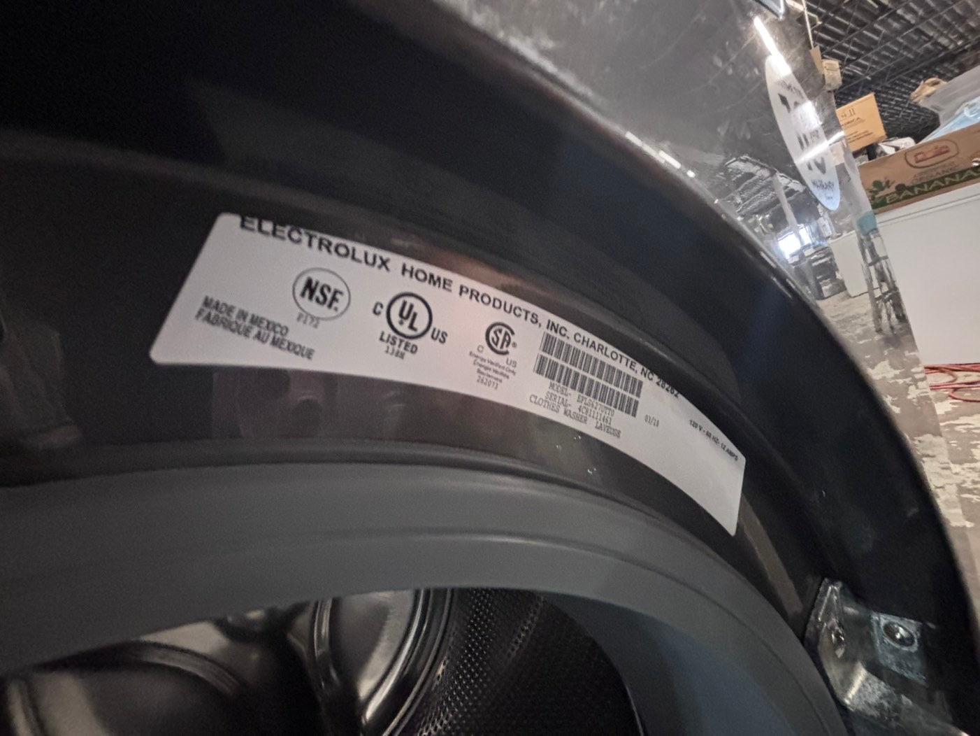 >* special 🔥Electrolux large capacity washer & dryer set electric 220v front load stackable or side by side - sensor dry in gray  #ELS6SET