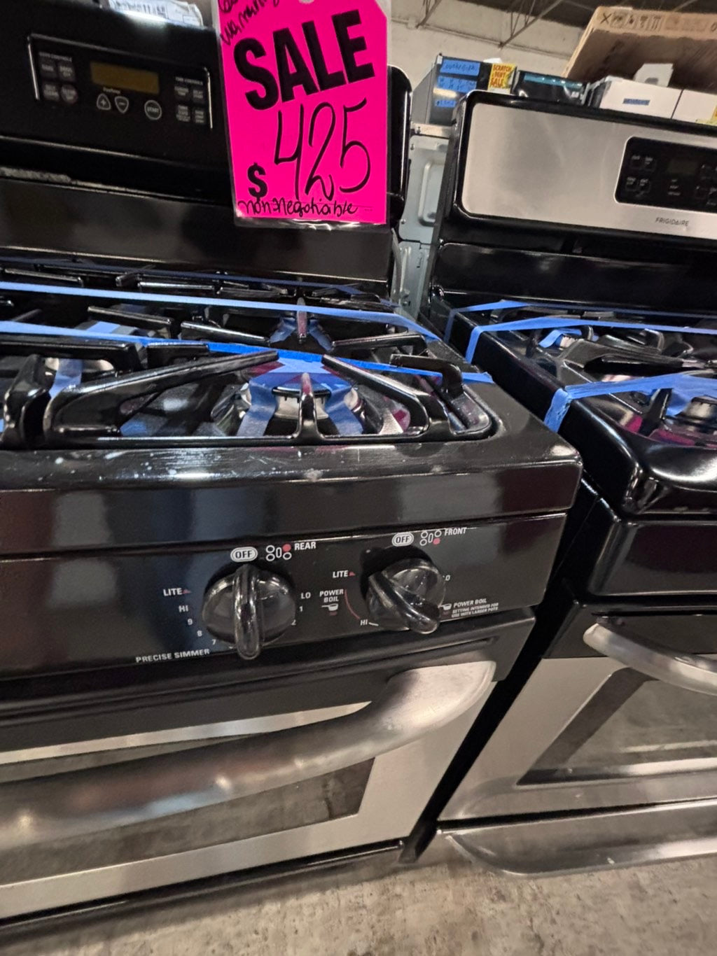 >*Sale🔥GE Gas range 5 burner convection oven bake ,broil Hi/Lo self clean in stainless steel used-Refurbished 30” #GSZQ7BB