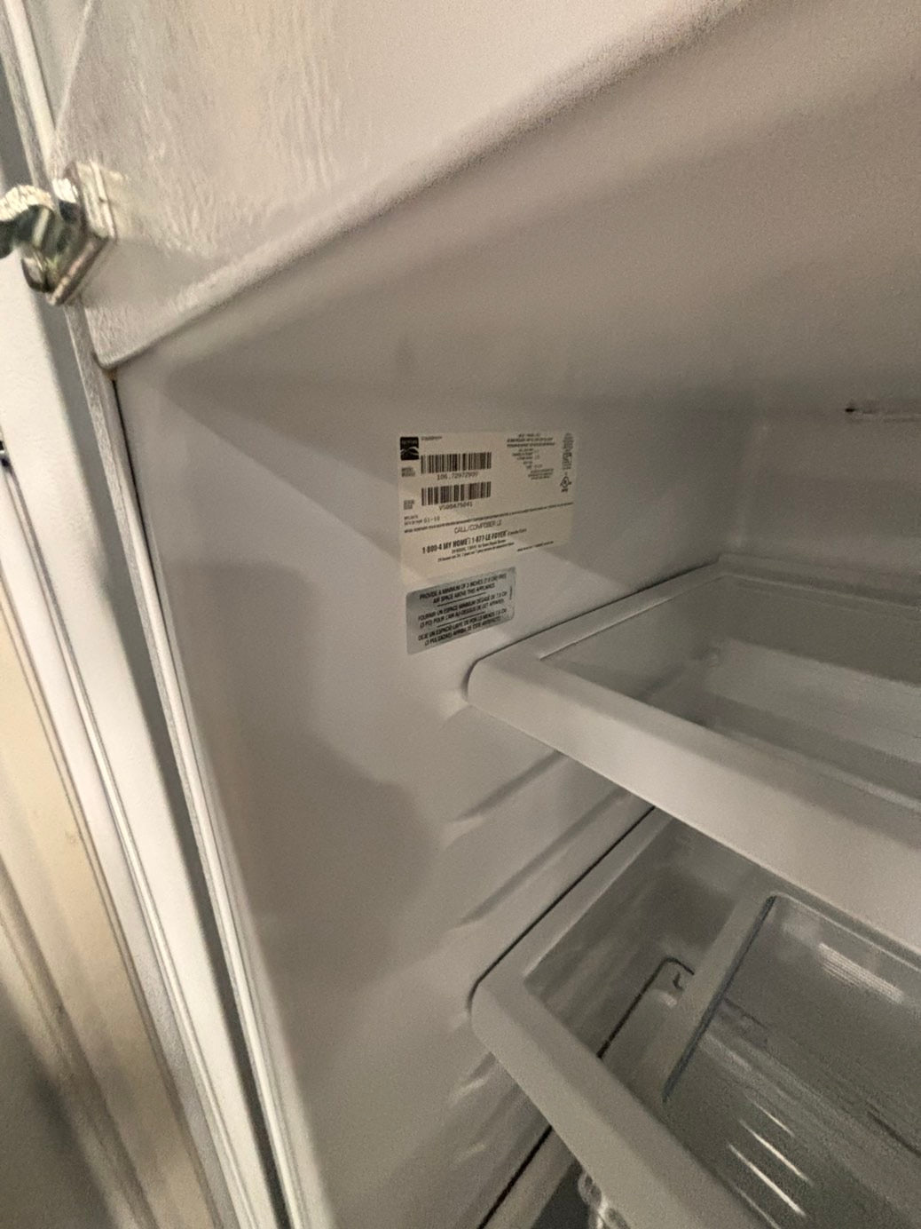 >kenmore 28”top freezer refrigerator stainless steel 28"   #RFWTT7B