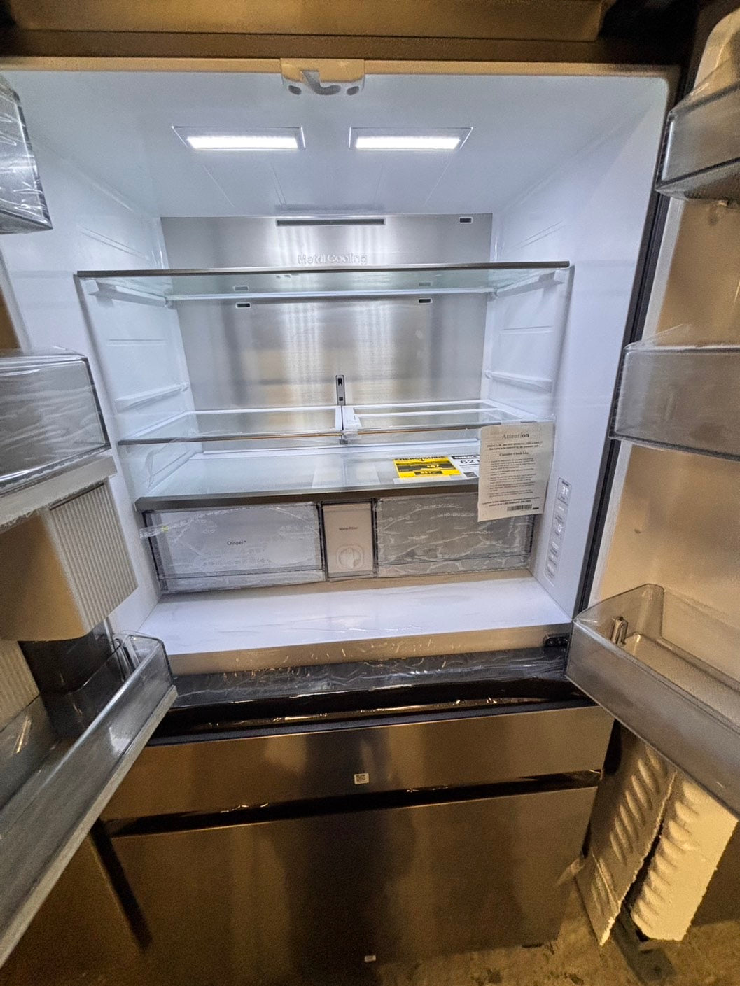 >special🎈New open box 📦 Samsung - Bespoke 23 cu. ft. Counter Depth 4-Door French Door Refrigerator with Beverage center #RRSYY41B