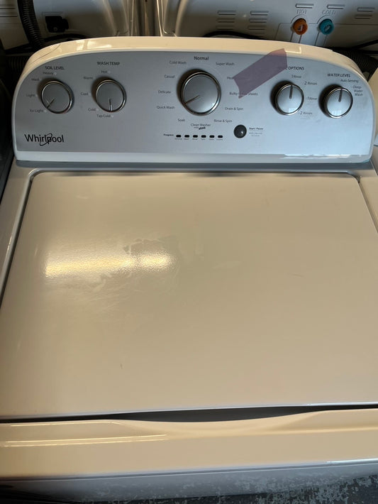 =Whirlpool Top load washing machine w agitator 27" used-Refurbished #WMH48B