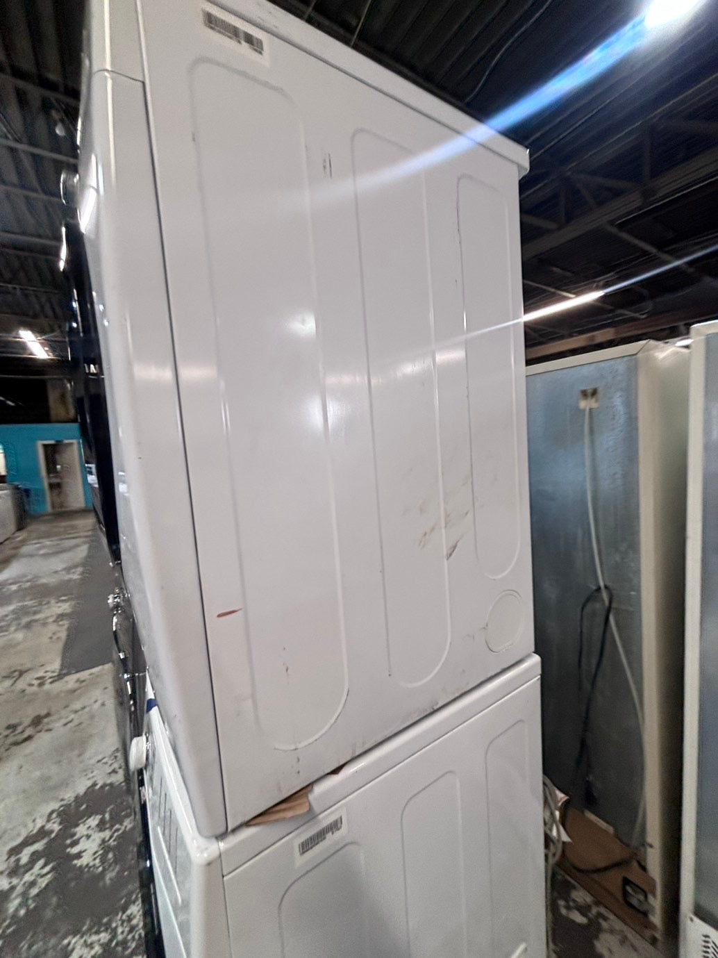 >*early July 4th special 🇺🇸kenmore washer & dryer set electric 220v front load stackable or side by side - sensor dry in white  color #GW1S2BSET