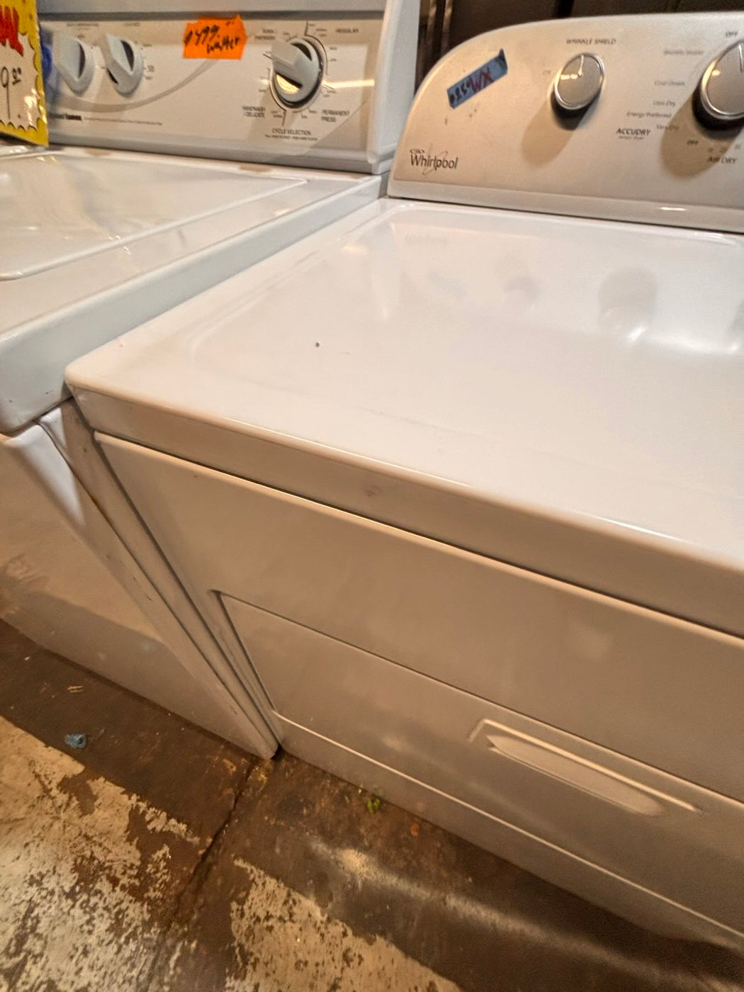 }}whirlpool top load washer with removable agitator large capacity & electric dryer 220v  set top load side by side used , refurbished working 💯  with warranty #TS741YB