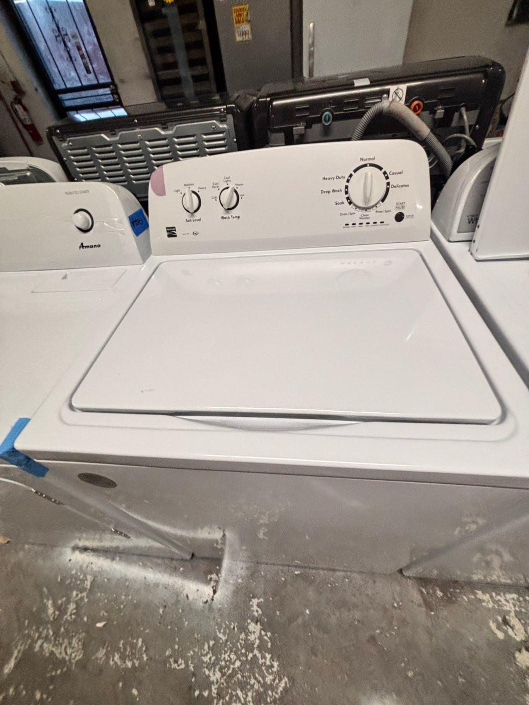 >kenmore Top load washing machine large capacity stainless steel drum w agitator 27" used-Refurbished #WK663B