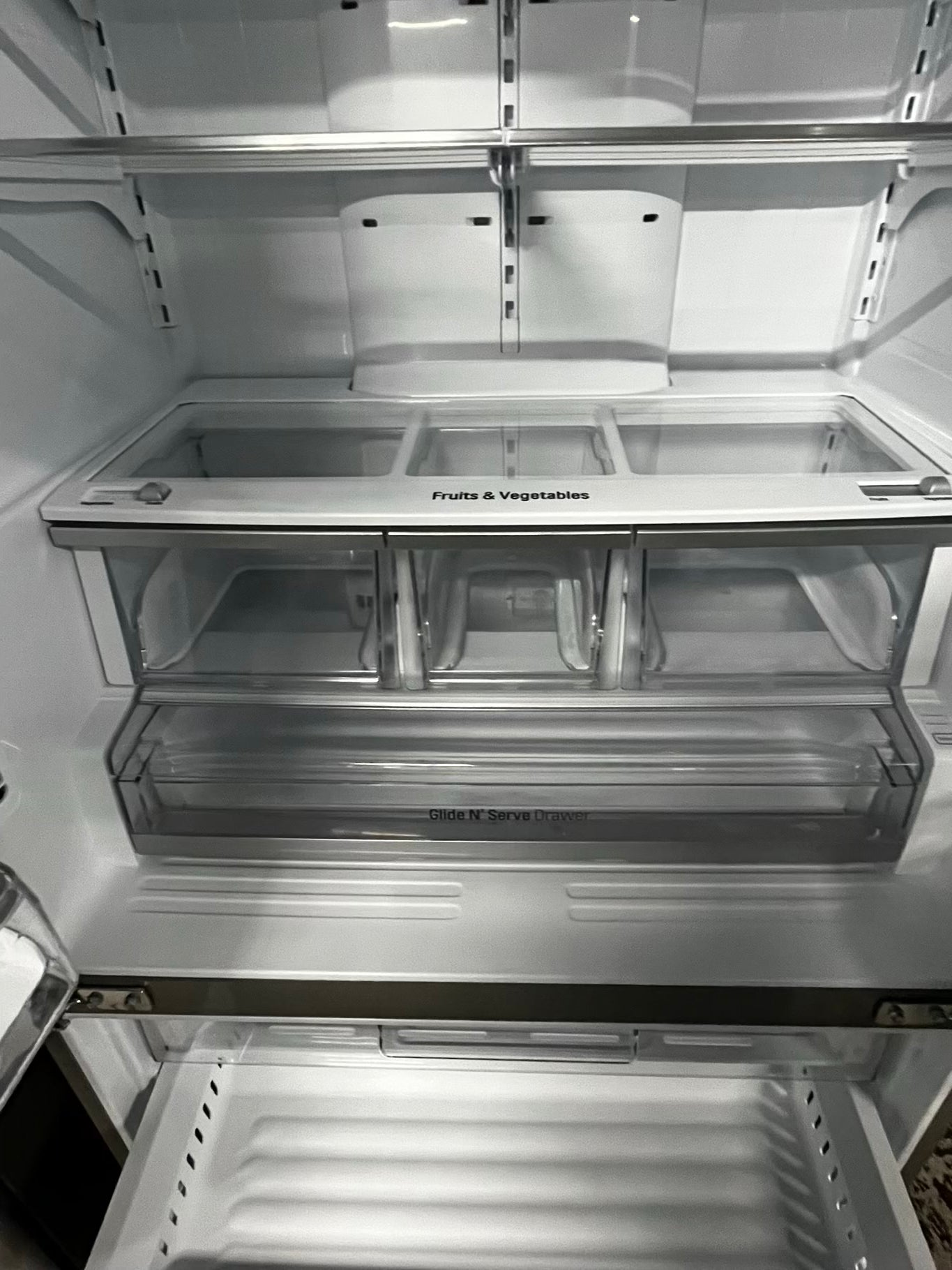 🎄 LG French door Refrigerator counter depth stainless steel w/ ice water dispenser 36" #RF79349B