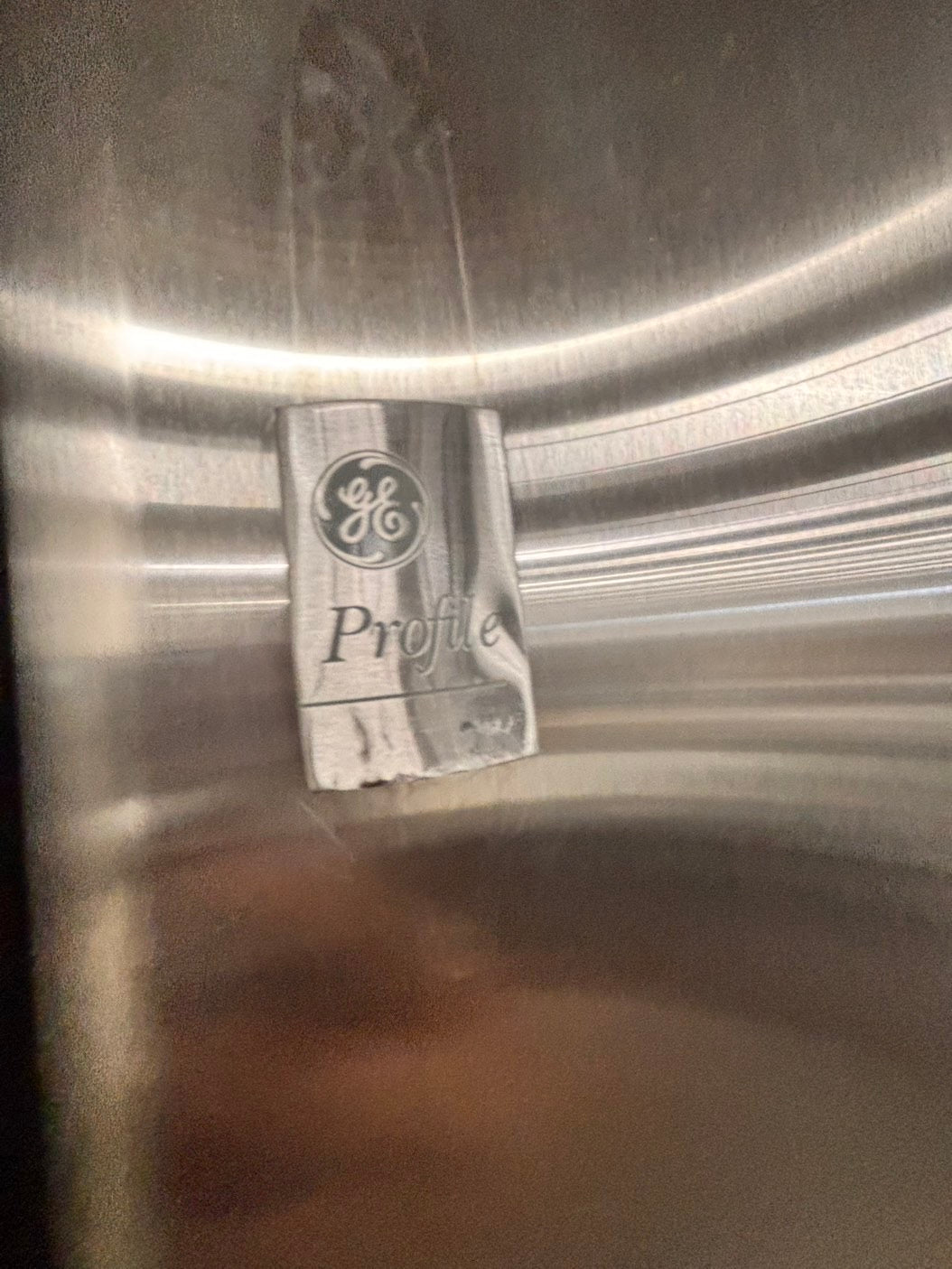 >GE  33” Top freezer fridge   ,stainless steel. used-refurbished #RG41T2B