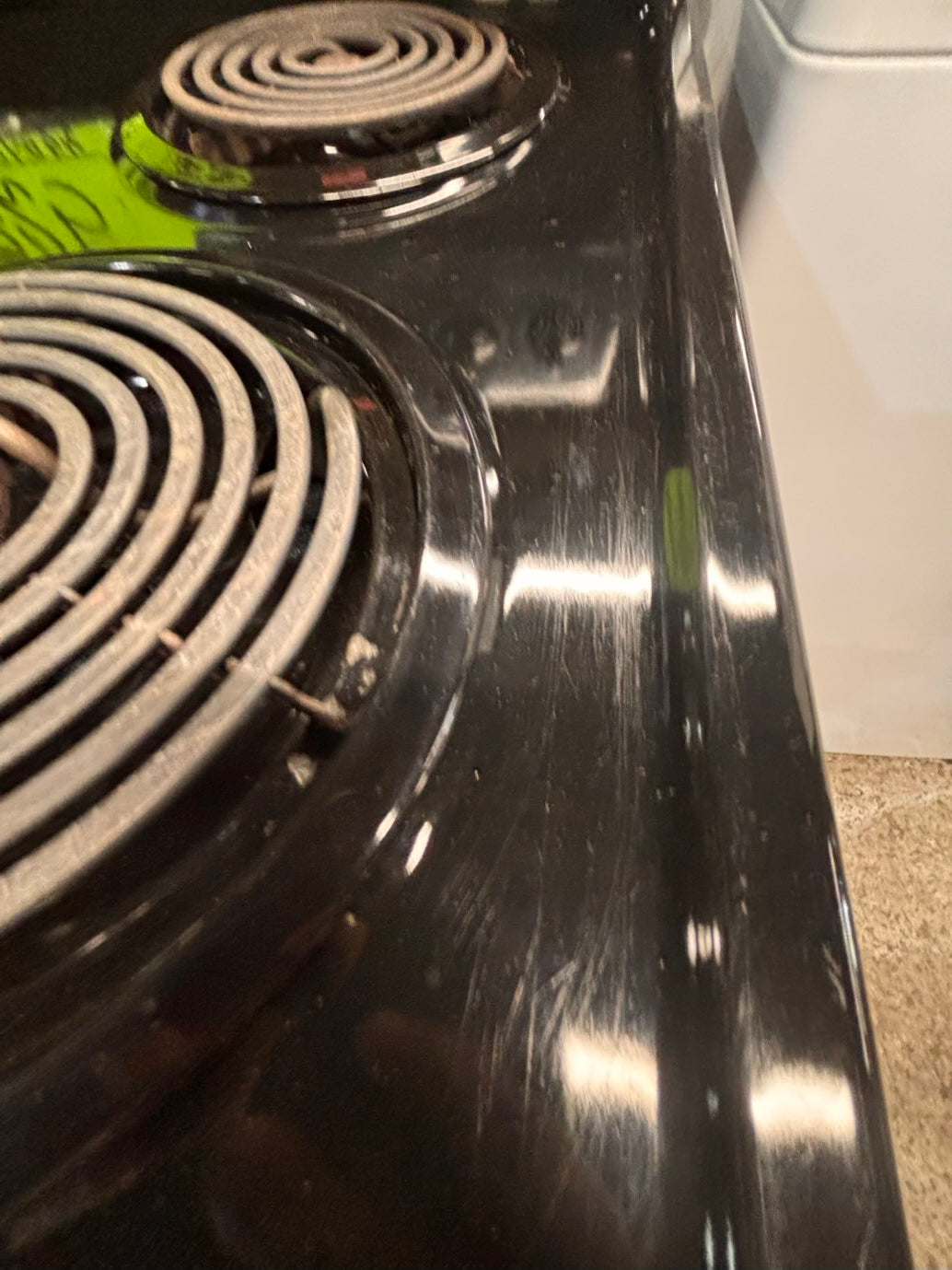 }} GE  black electric coil top range coil 220v bake /Broil 4 burner used-Refurbished  great condition 30" working 💯 with warranty  #GES9G4B