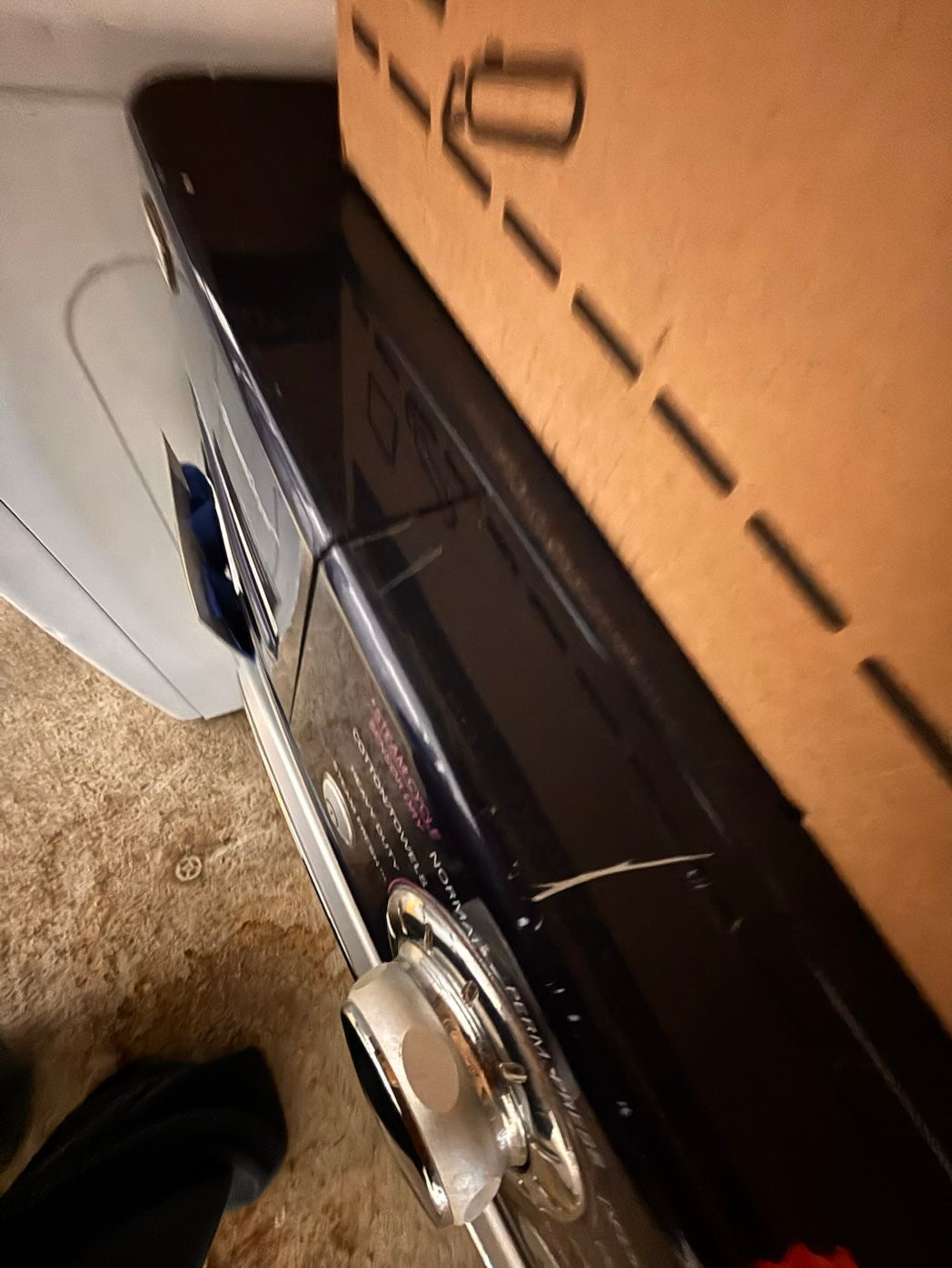 }} LG  front load stackable or side by side GAS steam dryer,  navy blue color  27"working 💯  with warranty #GDV6FRB