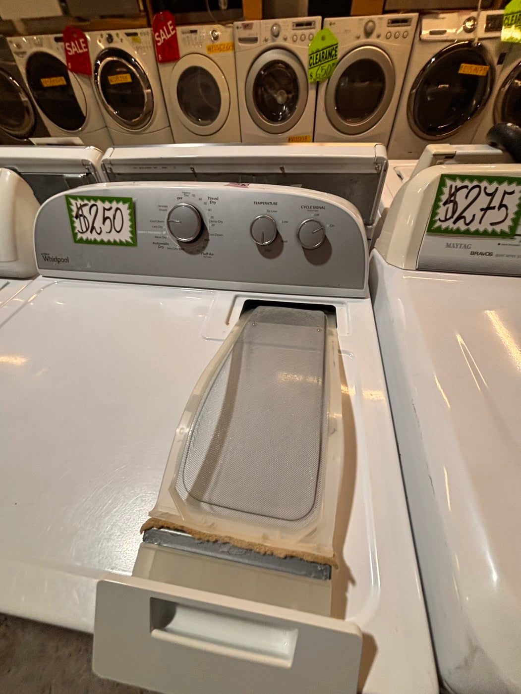 >*whirlpool side x side large capacity electric 220v dryer  in white 27” Refurbished #ED85S1B
