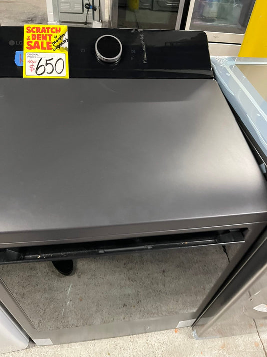 Open box | scratch & dent LG The LG 7.3 Cu. ft. Matte Black Electric Dryer - DLEX8600BE is a smart electric dryer that has over 24 drying programs. It has a large capacity and is easy to use. It also has app connectivity and can use steam  #LG75MDL